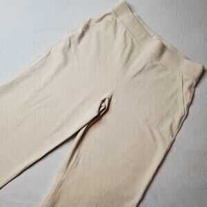 Duluth Trading Co. Women's Size L NoGA Naturale Cotton Wide Leg Capris Beige